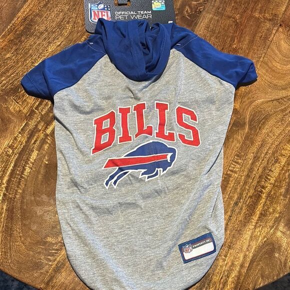 NFL Football Licensed Dog Hoody Tee Shirt for pets-Large Buffalo Bills - Picture 6 of 9
